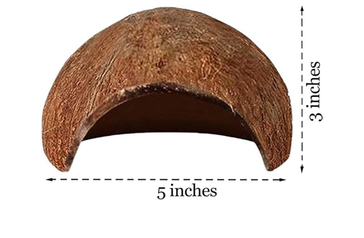 One 5 Inch Coconut Fish Cave, Apisto Cave. Betta Fish Cave. Shrimp Cave. Pleco Cave.