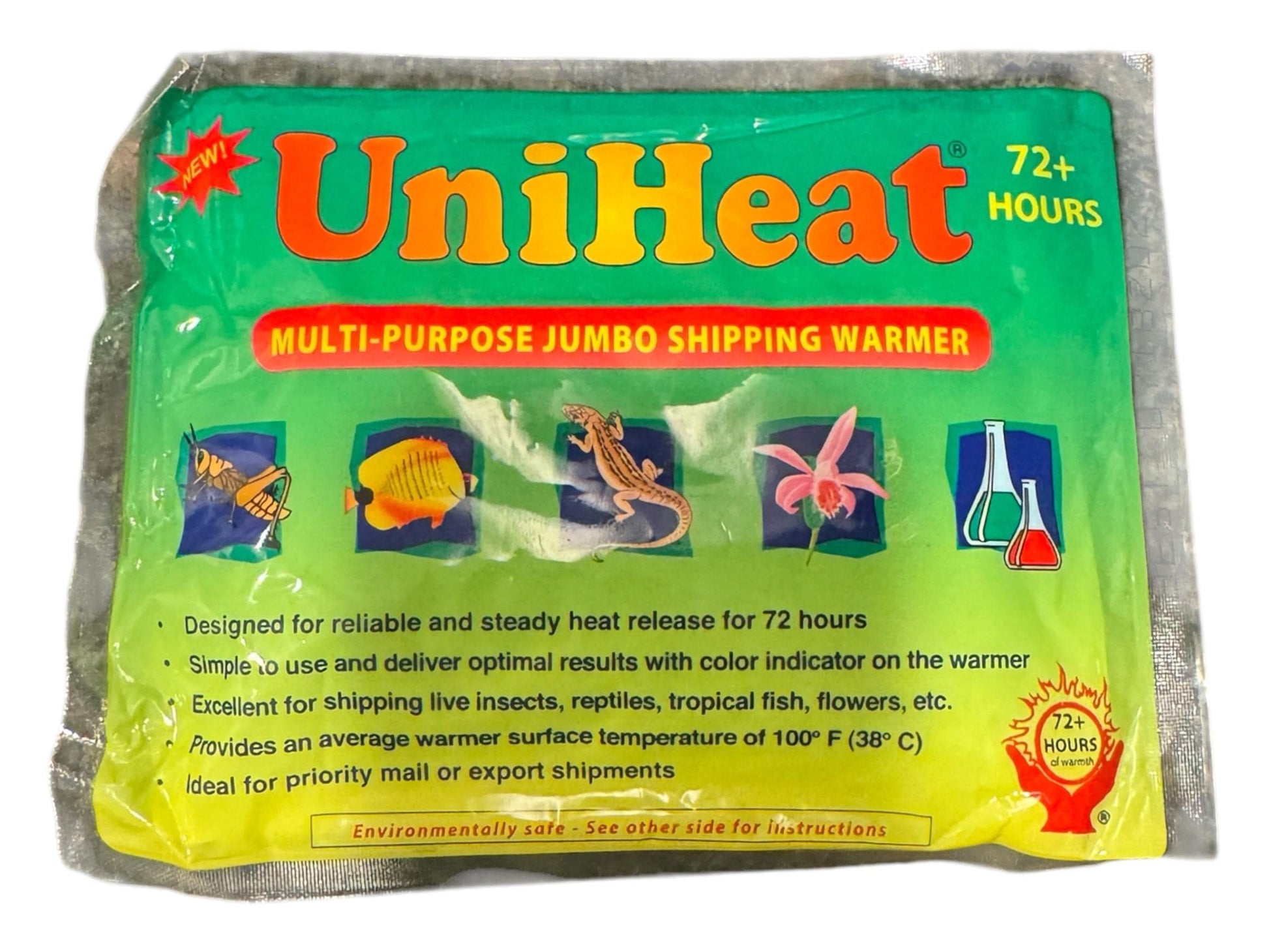 UniHeat multi-purpose jumbo shipping warmer packaging on a white background